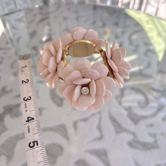 J. Crew Jewelry - J Crew Pink Flower Bracelet